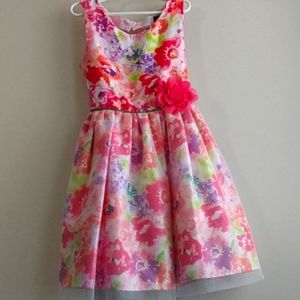 Lilt Girls Size 8 Pink Floral Tutu Dress